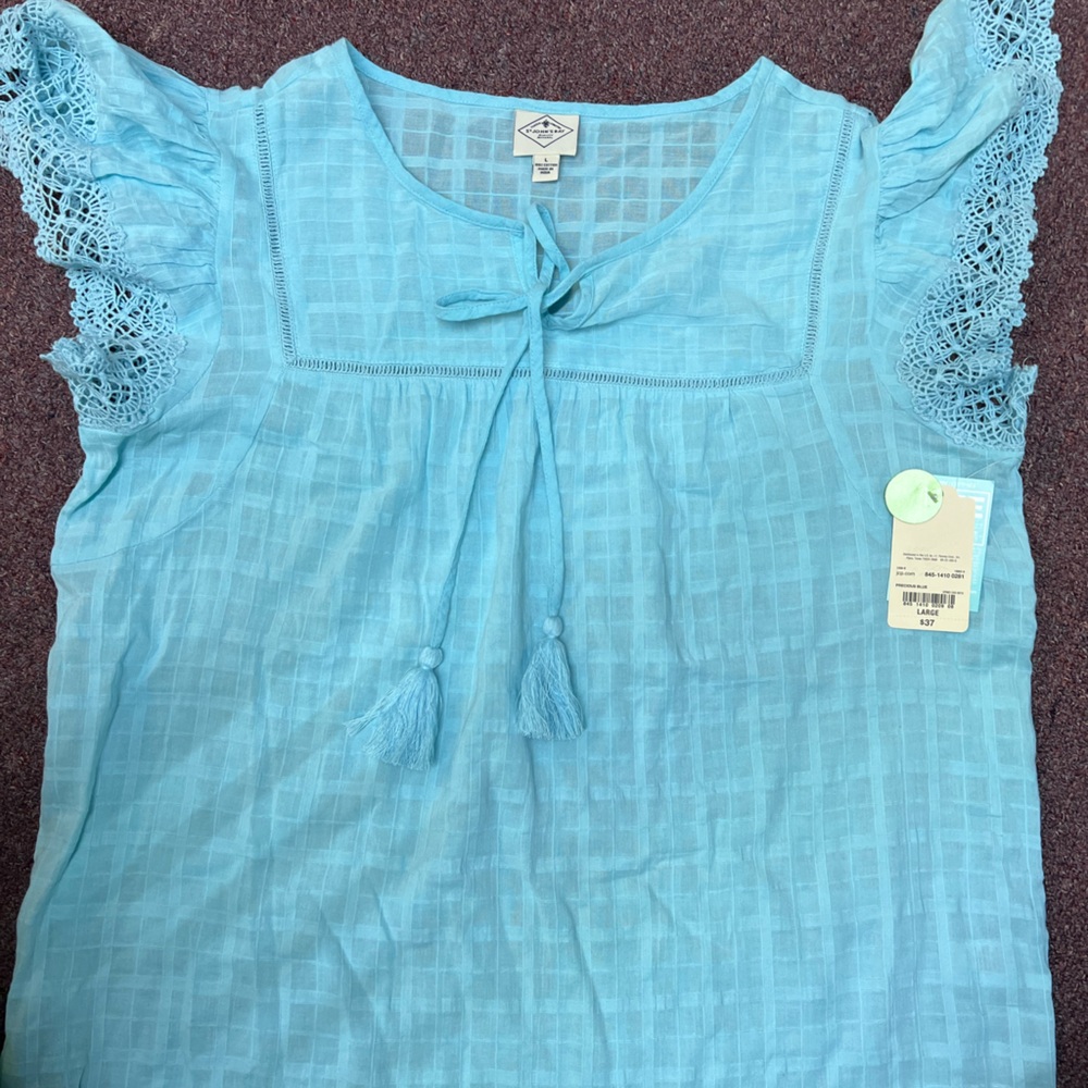 St. John’s bay blue shirt New with tag